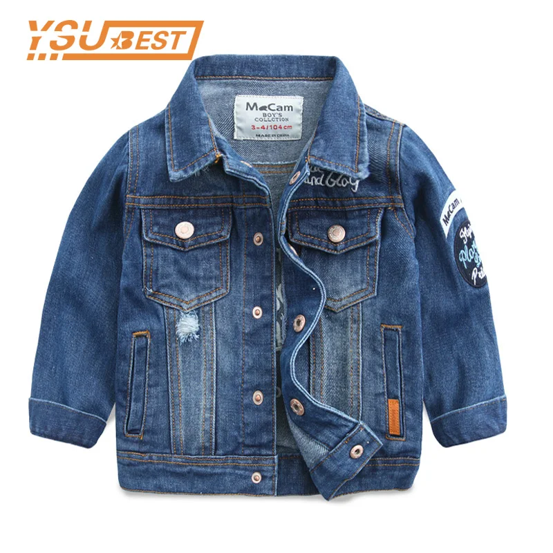 2 7yrs Baby Boys Clothing Denim Jacket New 2018 Fashion Children Outerwear Coats Baby Kids