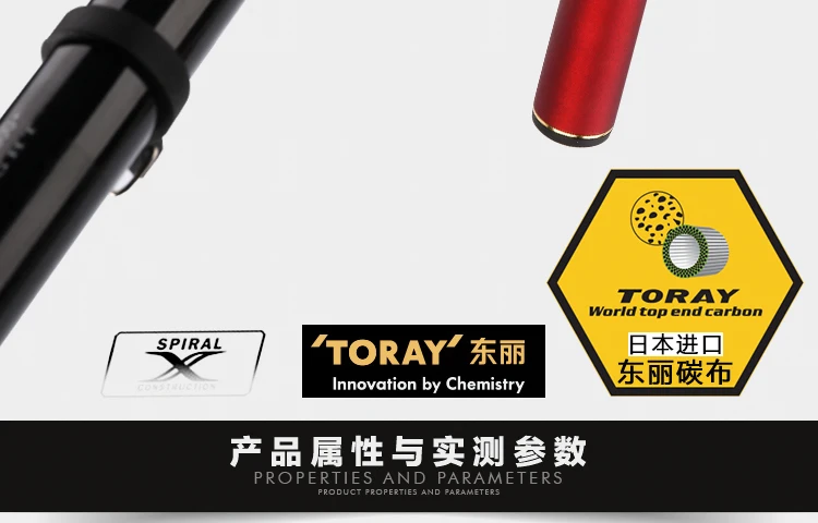 Japonesa de Alta Importação Fibra Carbono Ultra Leve Super Hard Reef Rock Vara Pesca 4m5m Fuji Roda Assento Mão Carpa Blackbird Macio Haste Mod. 1265513 9 Importação japonesa de alta fibra carbono ultra