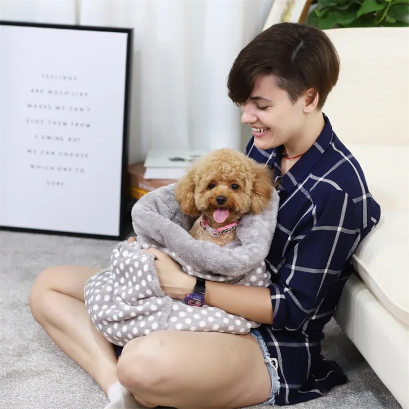 Pet Dog Cat Sleeping Bags with Pocket Lovely Cozy Beds Super Warm Rabbit Kitten Puppy Cushion Mat Multiple Function Pet Supplies