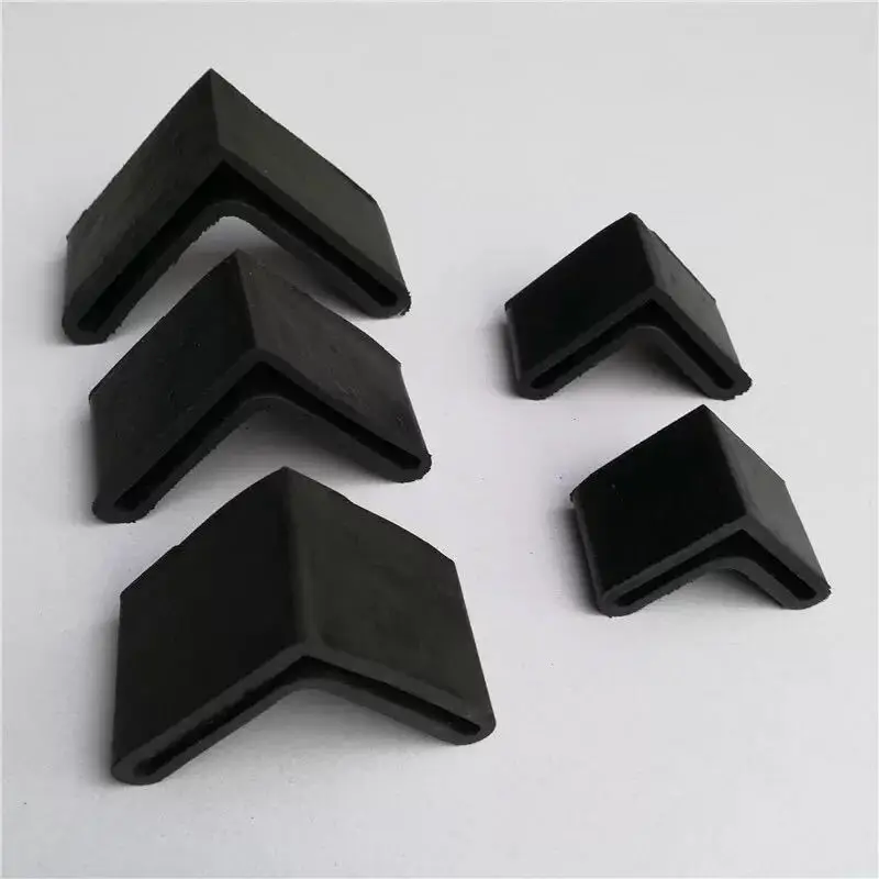 4 шт 40*40 мм резиновая L форма дизайн мебель угол покрытия ноги колодки протекторы Краш Pad нескользящий коврик черный
