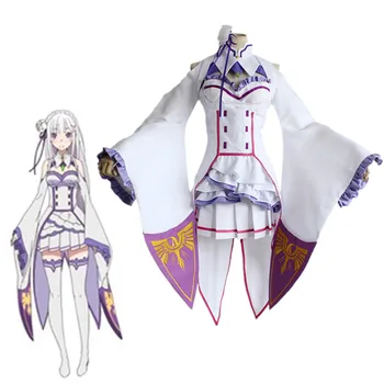 

Cosplay for Amelia Re:Zero Kara Hajimeru Isekai Seikatsu Dress Set Wig and Spirit Ear Adult Costume Popular Japan Anime Carnaval