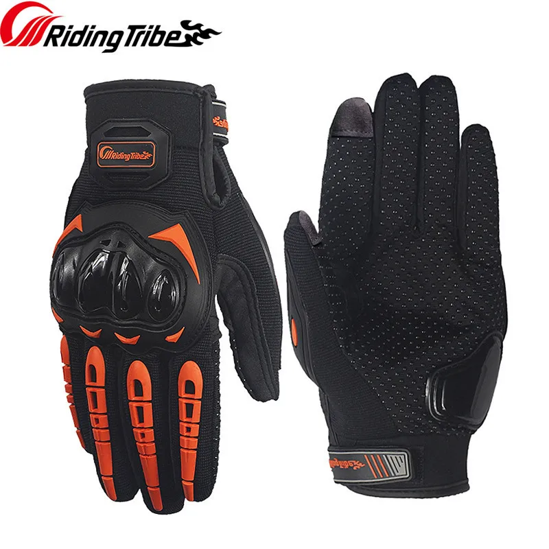 Moto rcycle перчатки для гонок Luva moto queiro Guantes moto cicleta Luvas de moto для велоспорта, перчатки для мотокросса MCS17 Gants moto - Цвет: Оранжевый