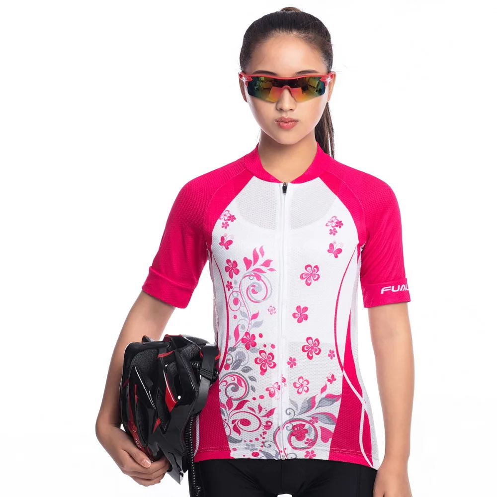 Women Cycling Jersey MTB Bike Clothing Bicycle Jersey Short Sleeve