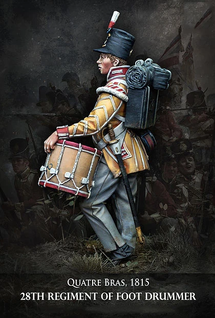 

Free Shipping 1/24 Scale 7.5cm Unpainted Resin Figure 28th regiment of foot drummer collection figure