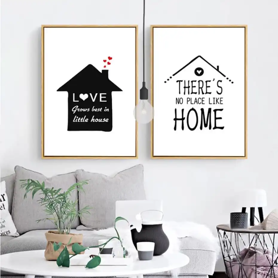 Sweet Home Quotes Nordic Canvas Paintings Wall Art Pictures Poster And Print For Kids Living Room Home Decor Drop Shipping Painting Calligraphy Aliexpress