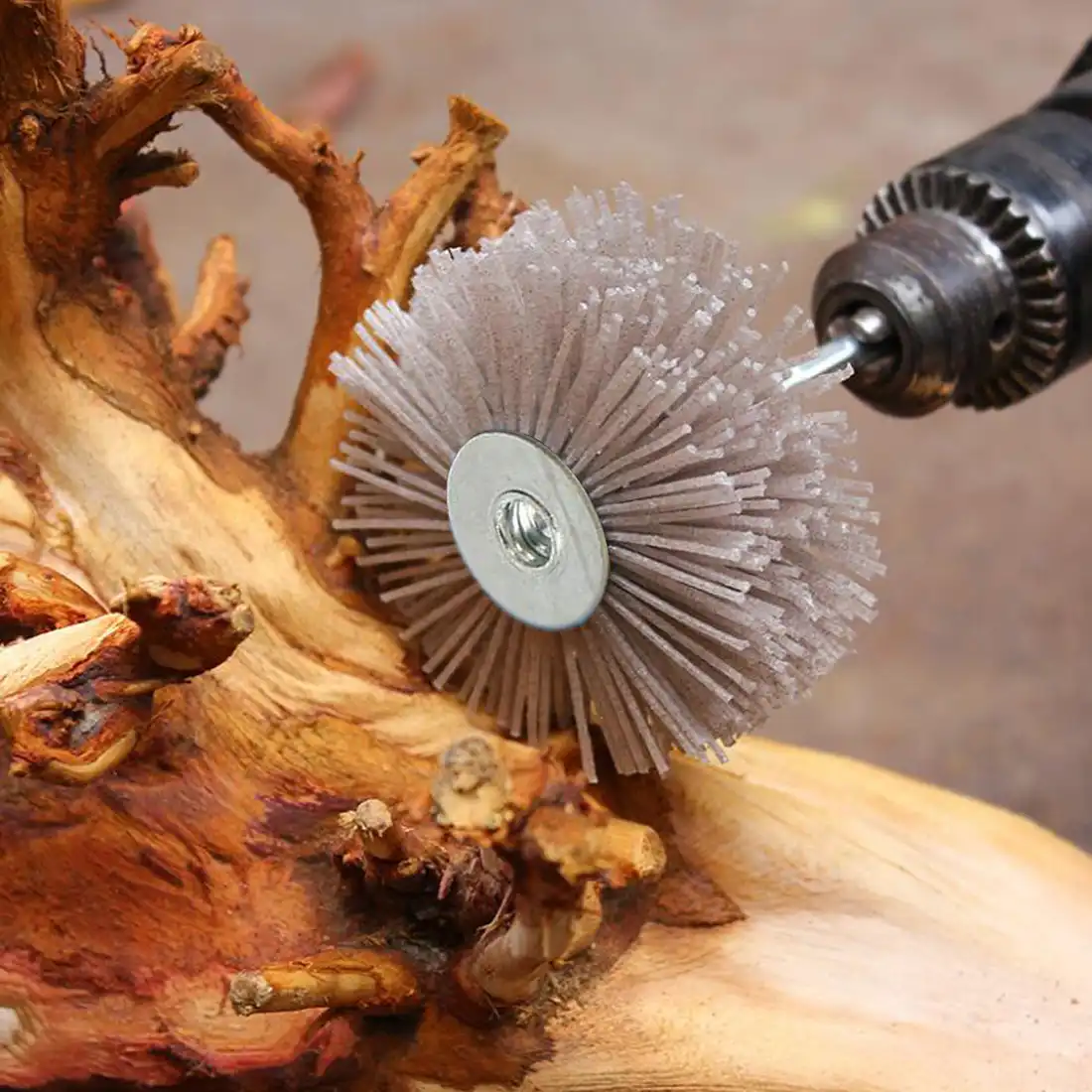 Abrasive Wire Grinding Flower Head Abrasive Nylon Wheel Woodwork