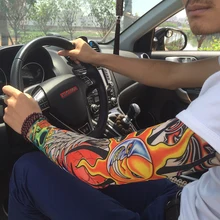 2 pcs Cool simulation tattoo sleeve arm sunscreen arm warmer long cuff arm sleeve armguard riding tattoo sticker