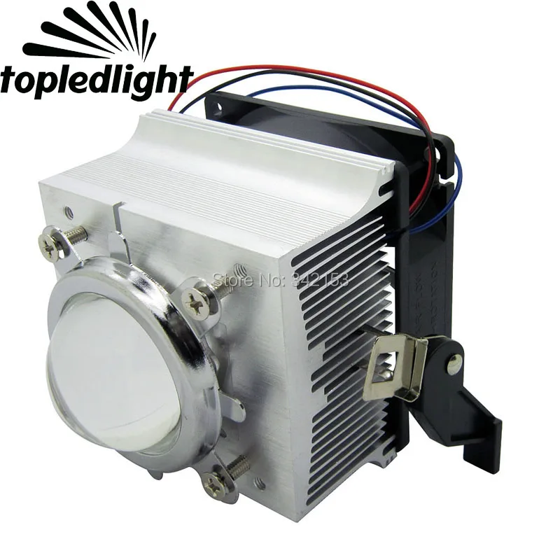 Topledlight 20 Вт-50 Вт 12 В высокомощный Led Радиатор охлаждения+ 45 светодиодные линзы, мм комплект для точечных огней Автомобильные фары лампы проектора