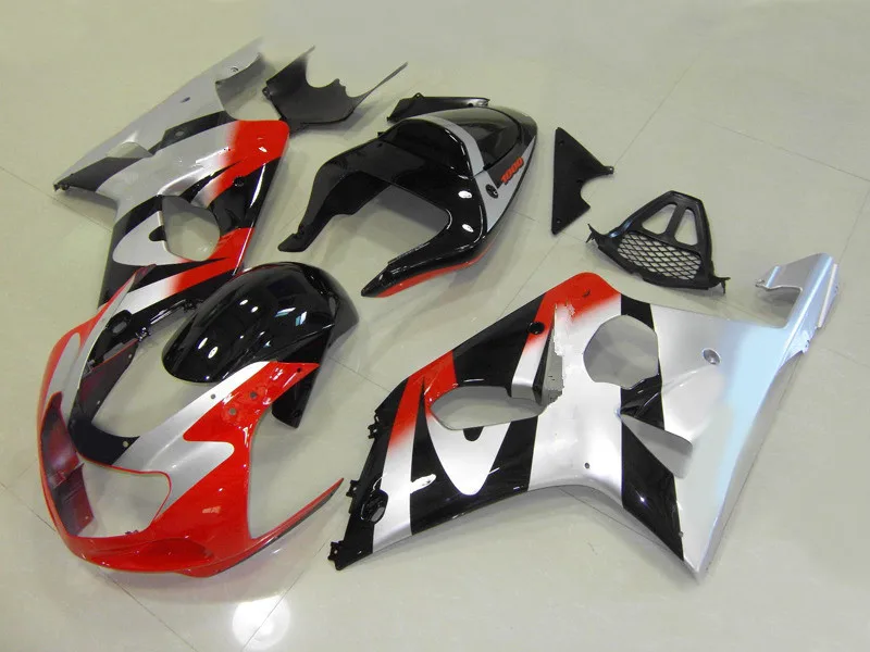 Обтекатель для мотоцикла набор GSXR1000 K2 00 01 02 GSXR 1000 2000 2001 2002 ABS красный серебристый