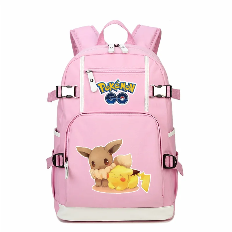 Go Pikachu Eevee дизайнерский Рюкзак Школьная Сумка повседневная Молодежная Студенческая книга дорожные сумки для ноутбуков - Цвет: Style 1