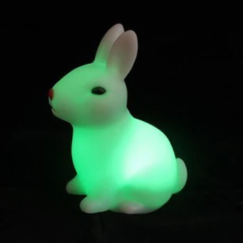 

Rabbit Shape Home Night Lamp Children Baby Bedroom Bedside Color Changing Cartoon Animal Light