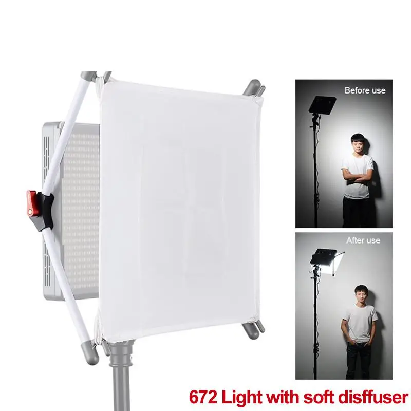

HR672S CRI95+photography lighting with soft diffuser for Camcorder DSLR video light studio photography lighting LED Video Light