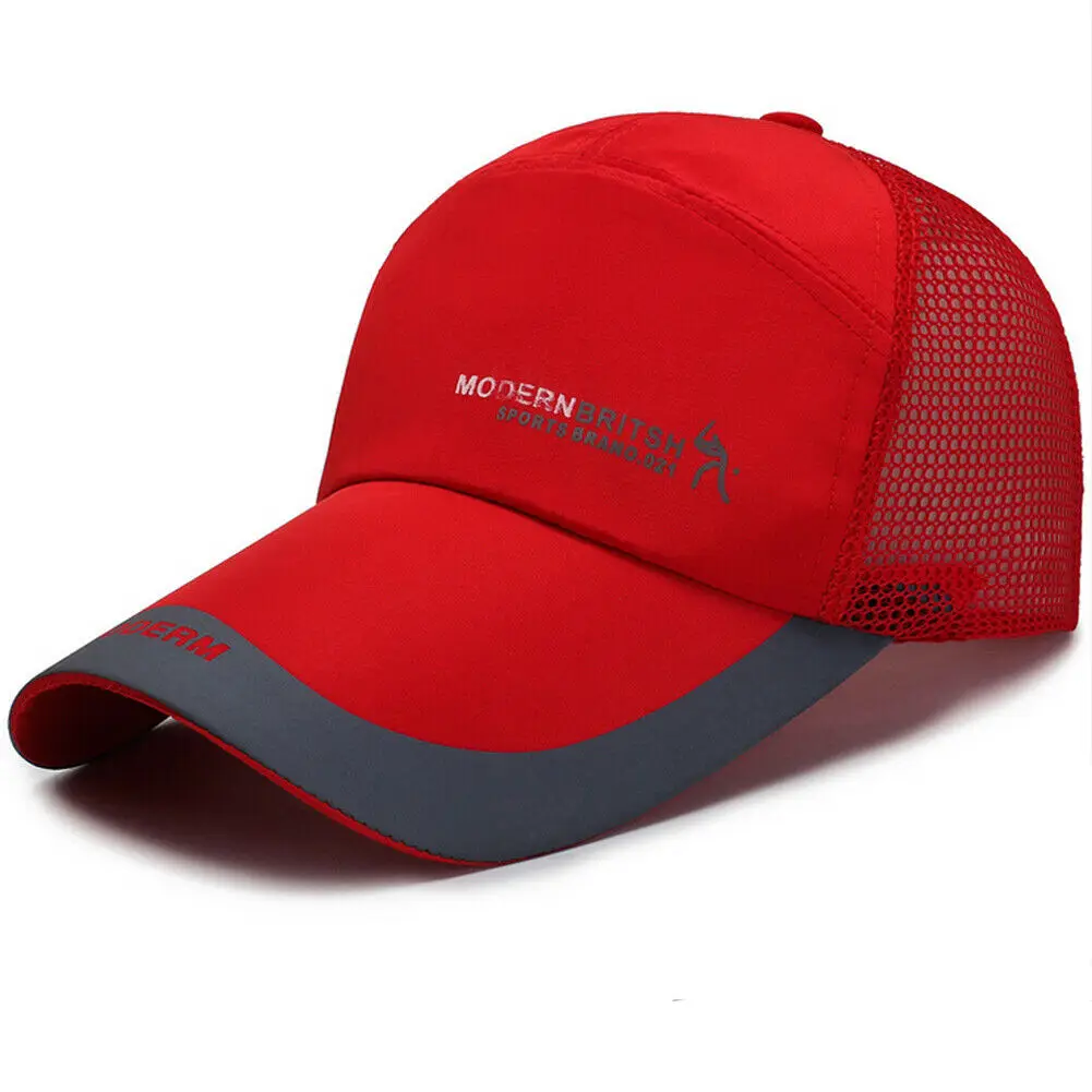 Новая мужская модная спортивная бейсбольная кепка в стиле хип-хоп, регулируемый головной убор с вышивкой, винтажные шляпы для гольфа - Цвет: Красный