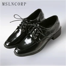 plus size 34-43 Patent Leather Oxford Shoes Flats Fashion Women Shoes Lace Up Casual Moccasins Loafers Ladies Shoe zapatos mujer plus size 34-43 Patent Leather Oxford Shoes Flats Fashion Women Shoes Lace Up Casual Moccasins Loafers Ladies Shoe zapatos mujer