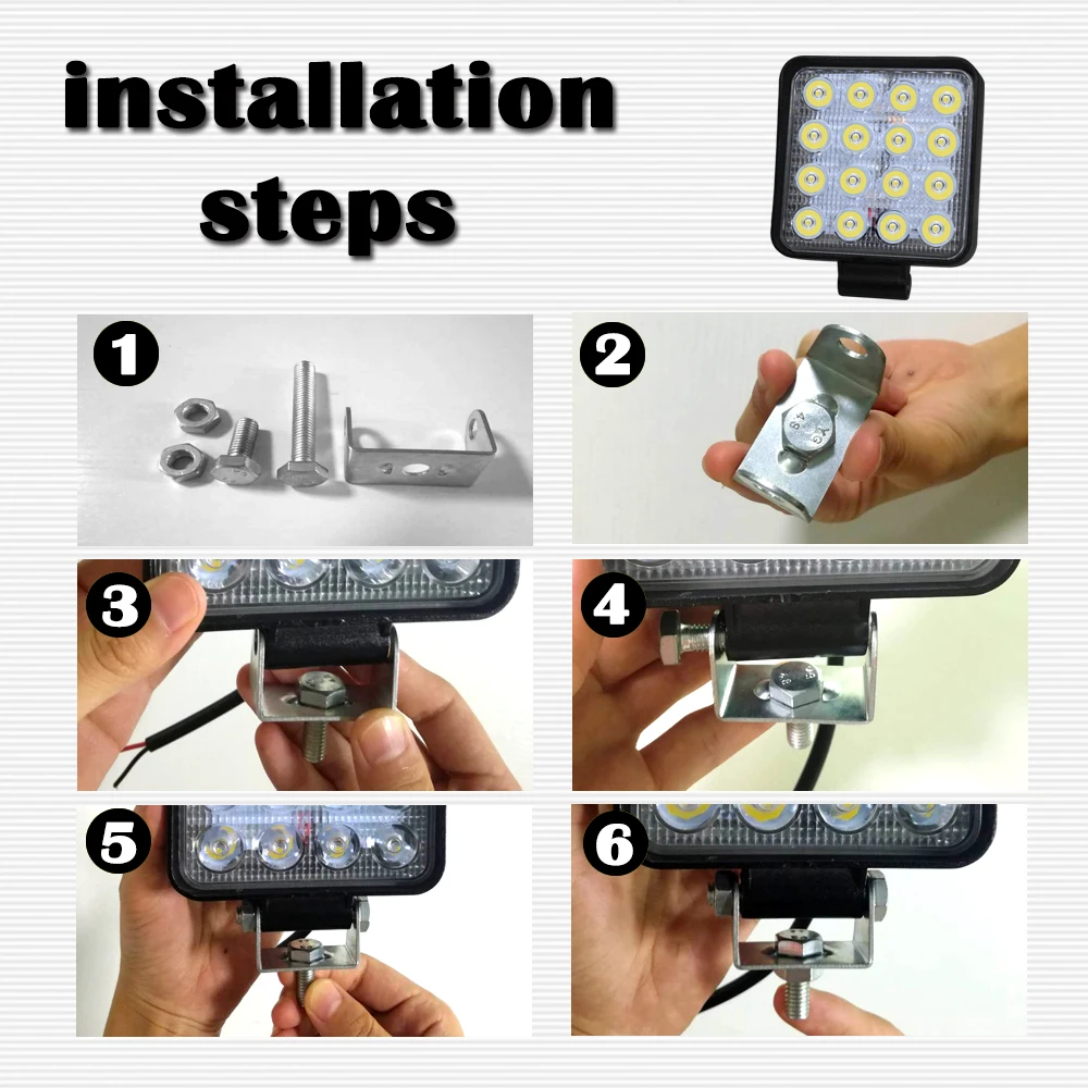 working light bar installation