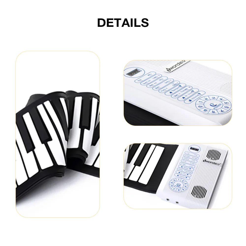 iWord S3061 Portable Hand Roll Silicone Keyboard Electronic Organ
