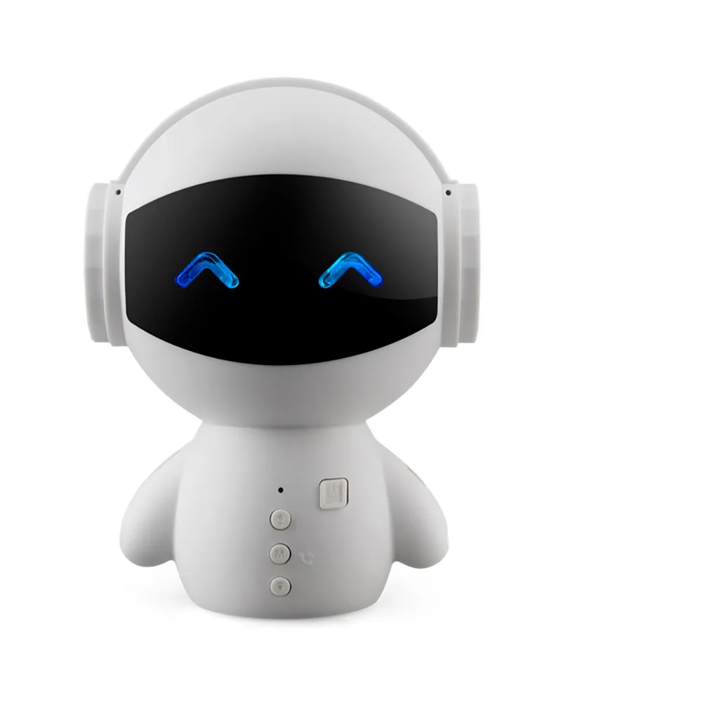 

Wireless Bluetooth Speaker Mini robot Bluetooth Soundbox Wireless Music Center Support AUX TF Metal Plastic high quality c0524