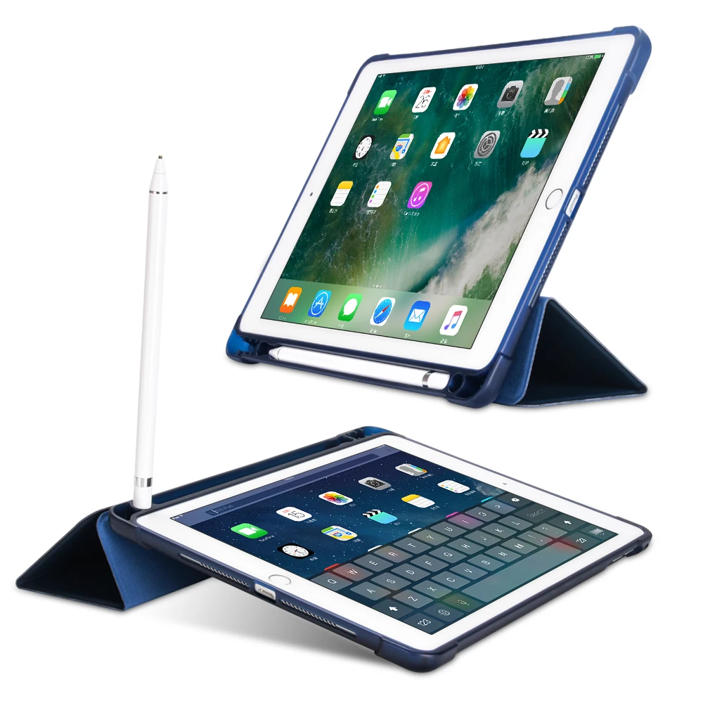 Пенал ZAIWJ с подставкой для Apple iPad 9 7 10 2 дюйма (2019 Новинка) Pro 5 Air 3 1 умный чехол из