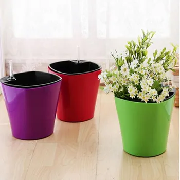 

Multicolor Automatic Irrigation watering flower pots with water level Pots Plant Seeds Grow Box simply save time