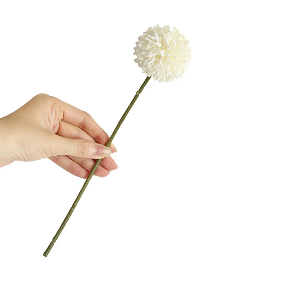 1 Pcs Simulation Artificial Flower Fake Dandelion Bouquet Home Wedding Party Decoration DTT88 - Цвет: Ivory