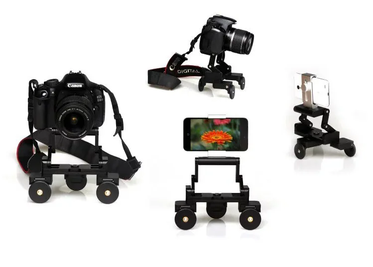 

New Mini Foldable Table Top Dolly 1/4'' Screw Mount for 70D 600D D5200 D5500 DSLR