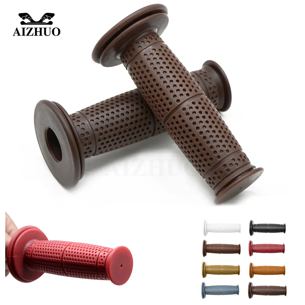 Motorcycle accessories 22mm/24mm Vintage Cafe Racer Motorcycle Handlebar Grips Vintage Grips for HARLEY SPORTSTER IRON 883 1200