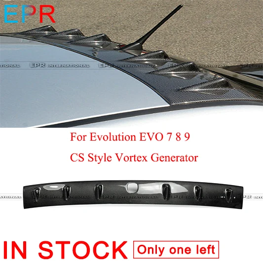 

For Evolution EVO 7 8 9 CS Style Carbon Fiber Vortex Generator For Mitsubishi Glossy Fiber Roof Wing