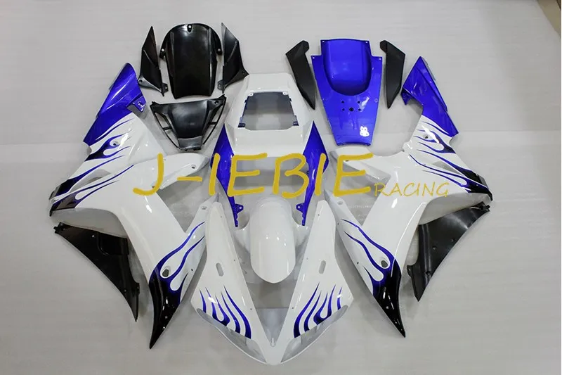 

White blue black Injection Fairing Body Work Frame Kit for Yamaha YZF 1000 R1 2002 2003
