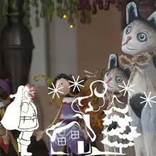 С рождеством, домашний стикер для комнаты, настенная наклейка, съемная, Прямая поставка, sep14