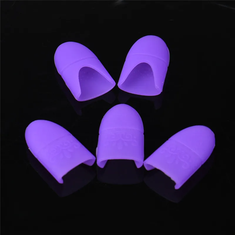 ISHOWTIENDA 10 шт. средство для снятия лака для ногтей силикагель для ногтей замочить от УФ-гель для снятия лака обертывание колпачок nagel удалитель Прямая поставка - Цвет: Purple