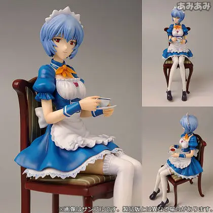 

Neon Genesis Evangelion FIGURE EVA Ayanami Rei Maid coffee Ver. ACTION DOLL PVC19CM HEIGHT
