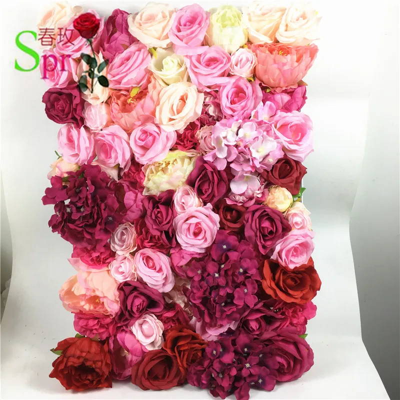 

SPR newest wedding flower wall backdrop panels wedding party stage artificial flower table runner arrangment decorations