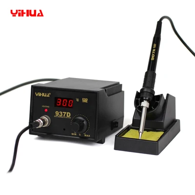 220 В США/ЕС Plug паяльной станции с светодиодный цифровой Yihua 937D паяльная станция