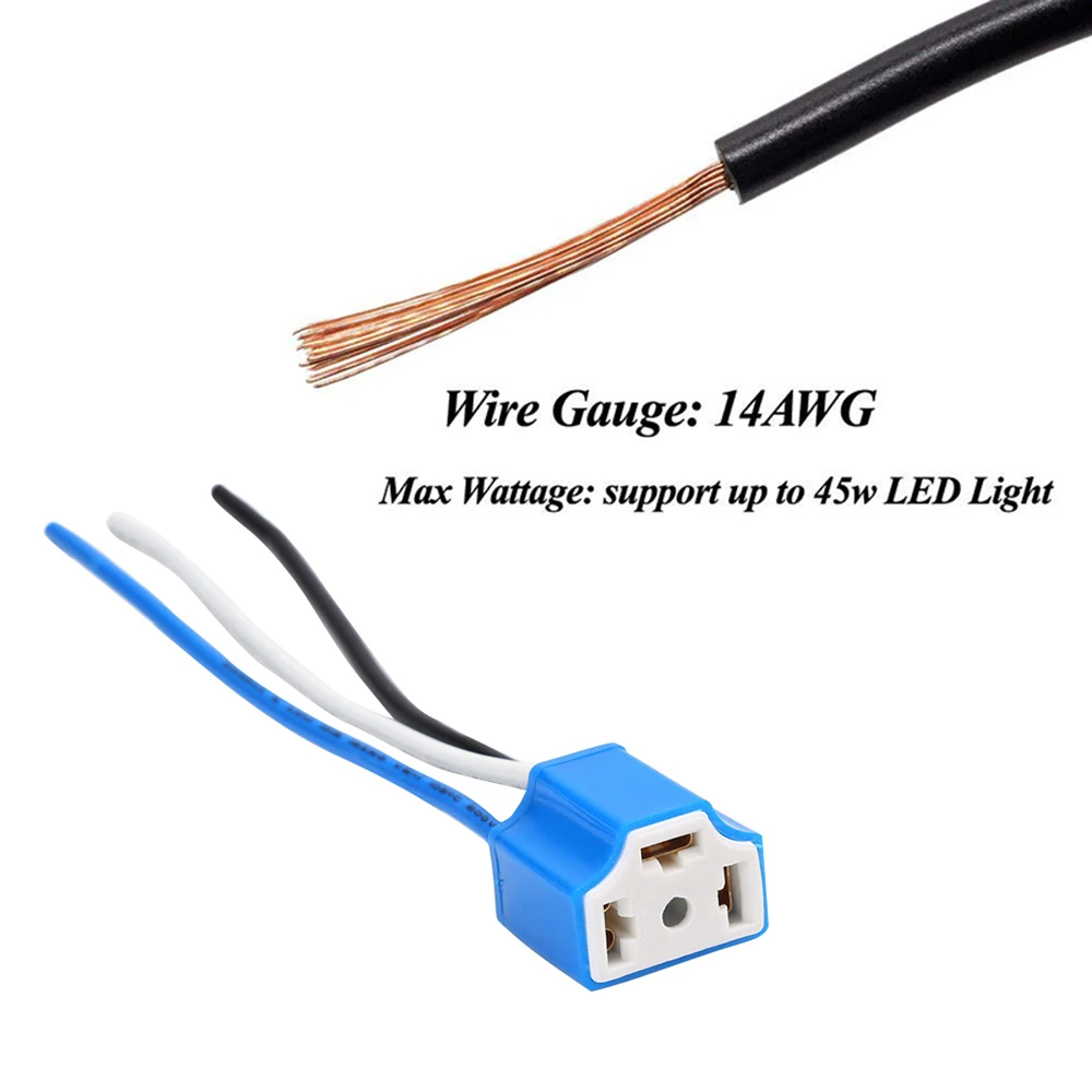 H4 led 9003 HB2 Car Headlight Ceramic Bulb Holder Extension Automotive Wire  Halogen Adapter Socket Lamp Connector Dropshipping|Cables, Adapters   Sockets| - AliExpress