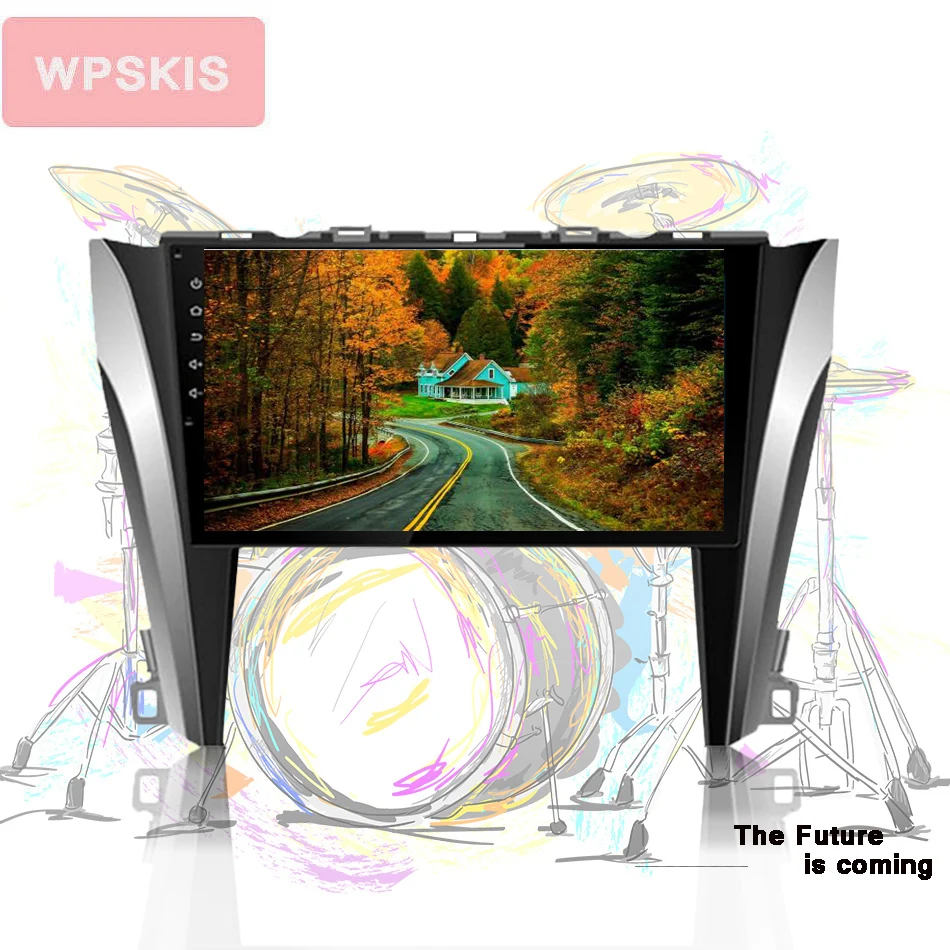 Cheap 10.1inch 1024*600 HD ips screen Octa Core Android 9.0 4G+64G Car video dvd player for Toyota CAMRY 2014 2015 with GPS Navigation 3