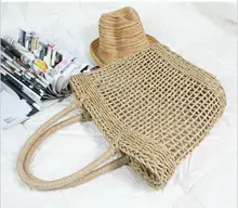 Fashion Simple Hollow Out Beach Bags Women Straw Bag Vintage Bohemian Big Casual Totes Woven Shoulder Bags Open Women Handbags. Fashion Simple Hollow Out Beach Bags Women Straw Bag Vintage Bohemian Big Casual Totes Woven Shoulder Bags Open Women Handbags.
