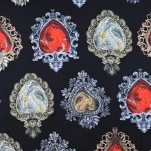 Драгоценный камень Цифровая живопись жаккардовая ткань для платья пальто tissu au метр telas por metros tecido tela bazin riche getzner tissu