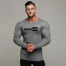 Для мужчин модная футболка Новинка года сезон: весна-лето тонкий рубашки для мальчиков Мужской топы корректирующие отдыха Бодибилдинг Твердый цвет длинный рукав Футболка мужской футболка мужская хлопок лонгслив