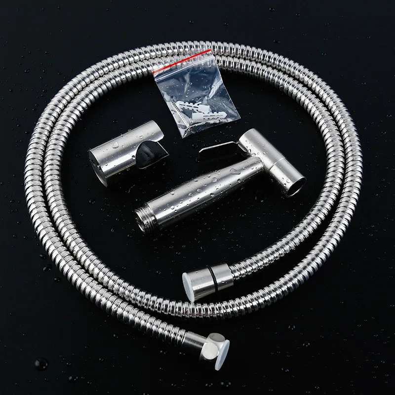 304 Stainless Steel Handheld Hygienic Shower Portable Toilet Spray Gun