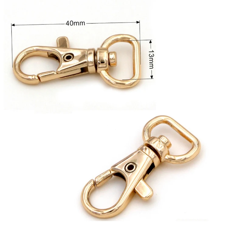 100Pcs Metal Swivel Lobster Clasps Clips Snap Hooks Findings lanyard