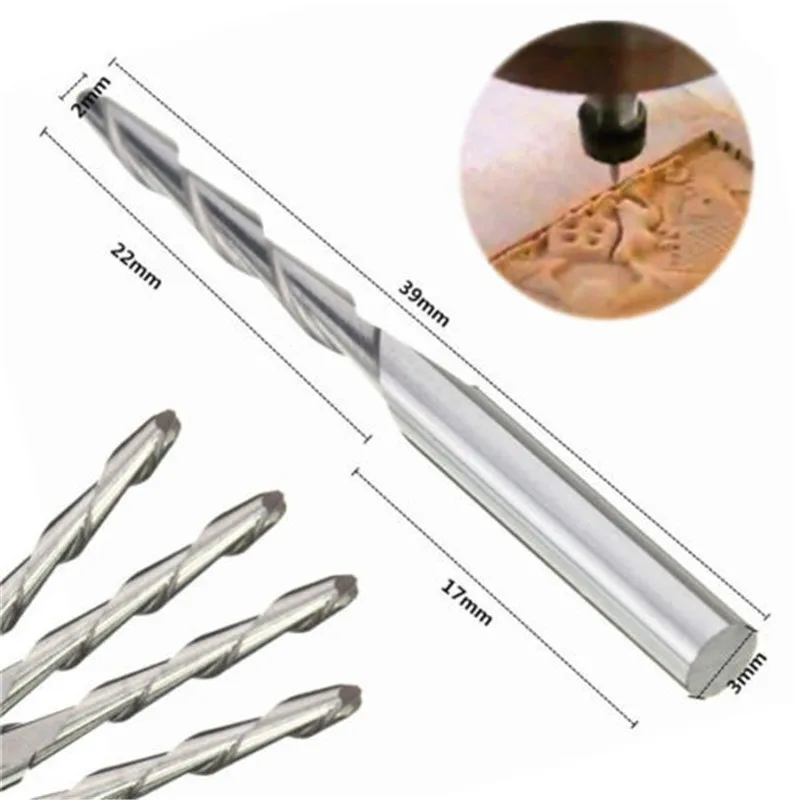 1 шт. Новинка 3,175 мм твердосплавные 2 мм Диаметр спираль 2 флейты сферическая Концевая фреза с ЧПУ Гравировальный Бит VER36 P50