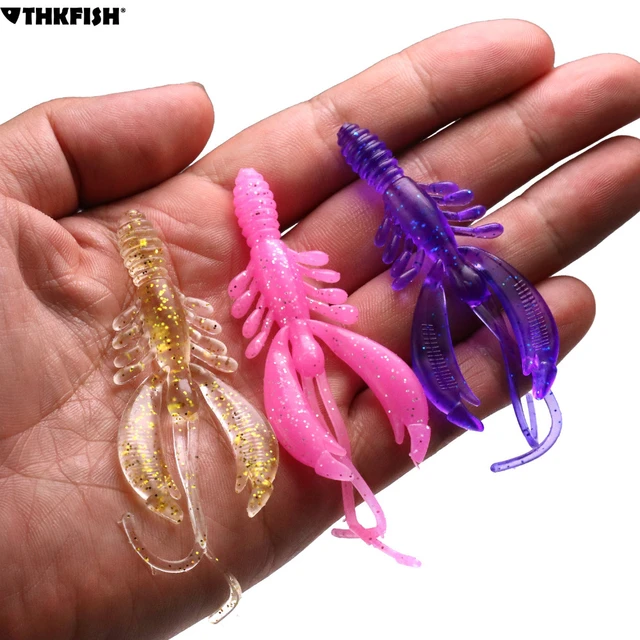 15pcs/lot Soft Shrimp Fishing Lure Pesca Artificial Wobblers 75mm