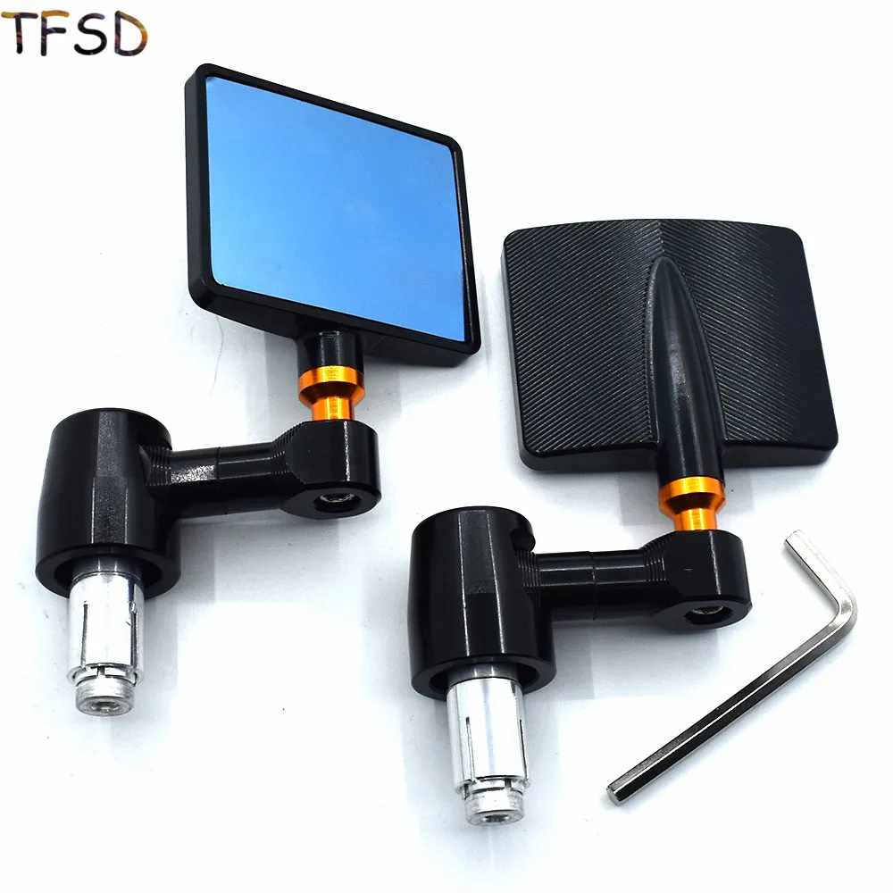 

Motorcycle Mirror Motorbike rearview back side mirrors handle bar end 7/8 22mm square shape For Suzuki GSXR600 GSXR750 GSX-R600
