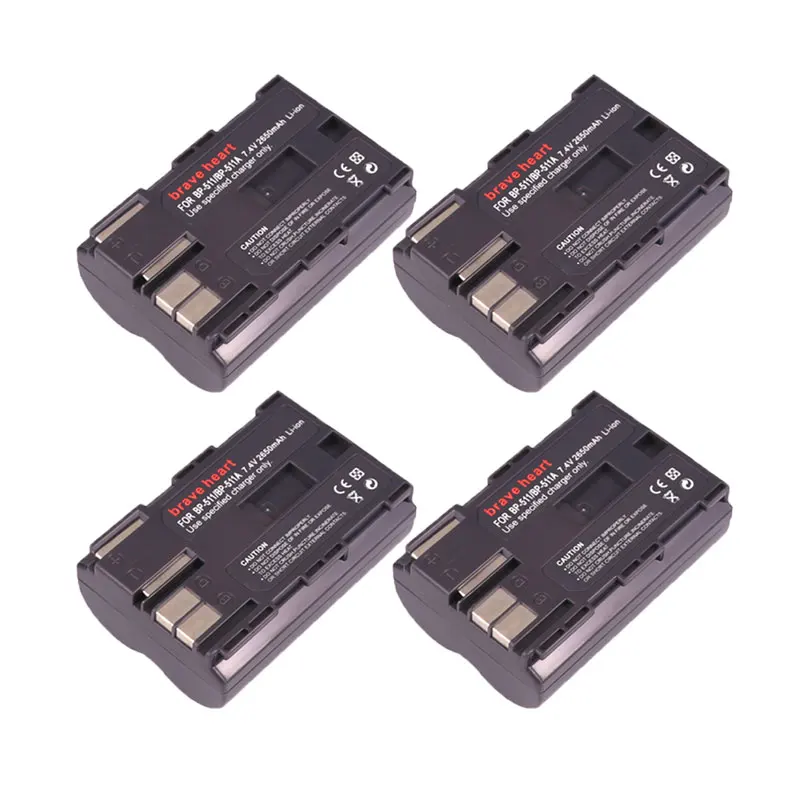 4x BP 511 511A BP511 BP-511 Батарея+ ЖК-дисплей USB Зарядное устройство для Canon 300D 10D 20D 30D 40D 50D PowerShot G1 G2 G3 G5 G6 90 90IS камера