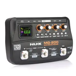 NUX MG-200 Гитары процессор моделирования Гитары Multi-процессор эффектов с 55 эффект модели музыкальный инструмент Запчасти для Гитары
