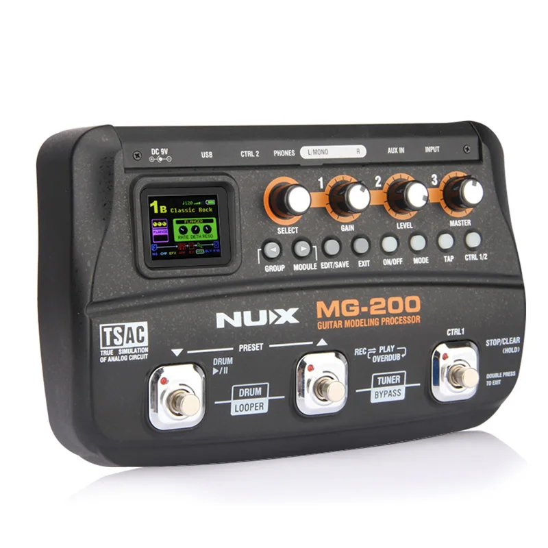 Nux Mg 200 Guitar Modeling Processor Guitar Multi Effects Processor With 55 Effect Models Musical Instrument Parts For Guitar Guitar Modeling Processor Guitar Multi Effectsfor Guitar Aliexpress