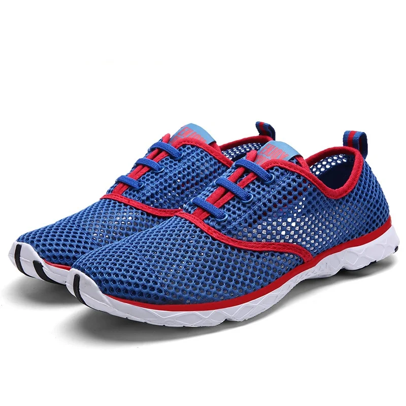 Summer Mens Aqua Shoes Brand Anti Slip Mesh Sports Sneakers Men