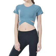 Стиль, сексуальные укороченные топы для тренировок, йоги, одежда для спортзала, фитнеса, йоги, бюстгальтеры для бега, спортивные топы с коротким рукавом, футболки для женщин