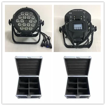 

12 pieces flightcase 5 in 1 waterproof led par light 18x15w waterproof outdoor par can rgbwa