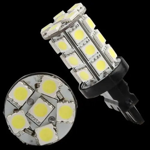 

TOYL 2 T20 3157 Pure White 5050 SMD 27 LED Tail Backup Turn Signal Light Bulb